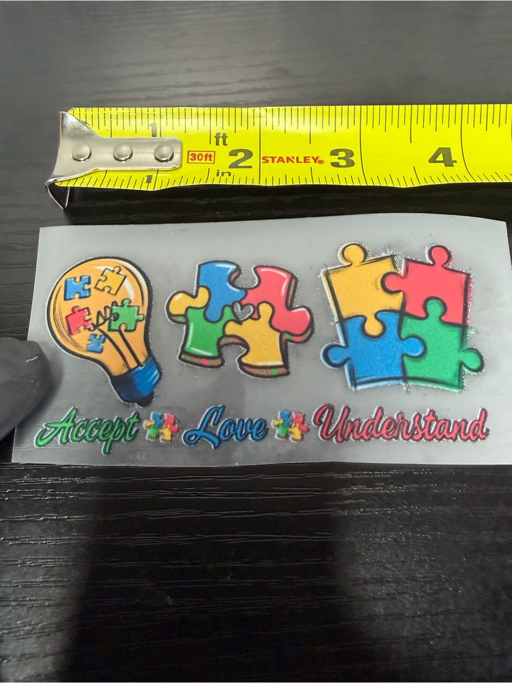 2PC SMALL Autism-Accept Love Understand/Awareness DTF TRANSFER SHEET (HOT PEEL)